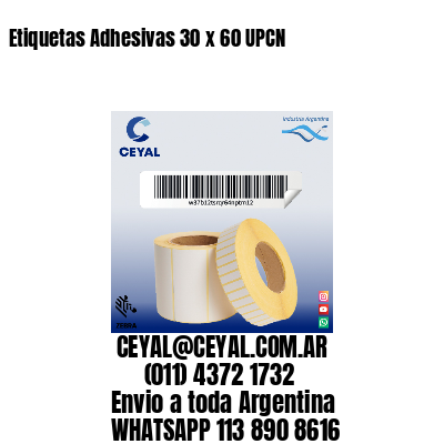 Etiquetas Adhesivas 30 x 60 UPCN