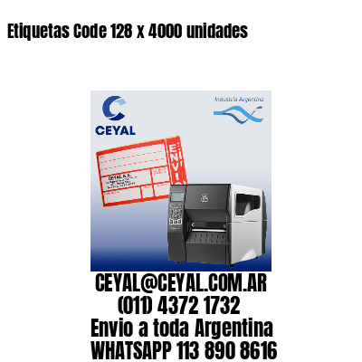 Etiquetas Code 128 x 4000 unidades