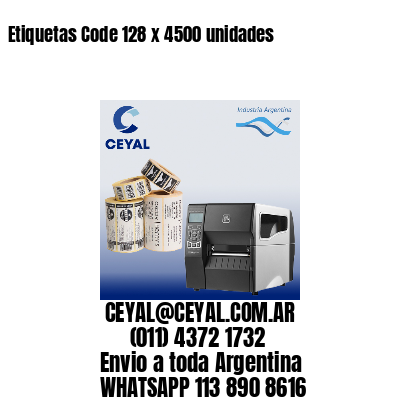 Etiquetas Code 128 x 4500 unidades