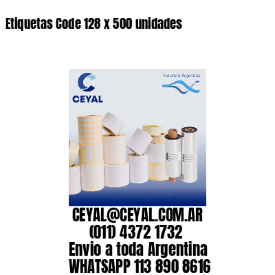 Etiquetas Code 128 x 500 unidades