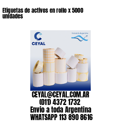 Etiquetas de activos en rollo x 5000 unidades