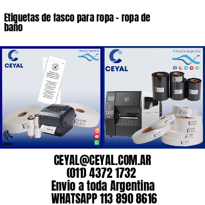 Etiquetas de fasco para ropa – ropa de baño