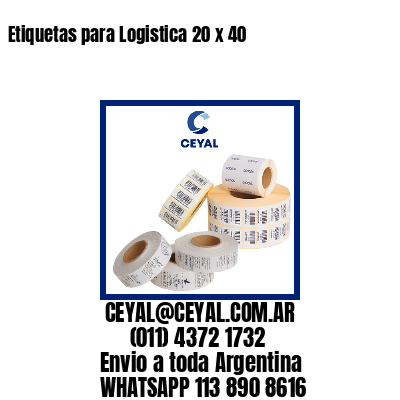 Etiquetas para Logistica 20 x 40