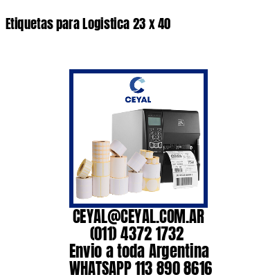 Etiquetas para Logistica 23 x 40