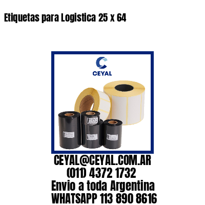 Etiquetas para Logistica 25 x 64