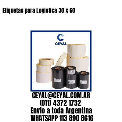 Etiquetas para Logistica 30 x 60