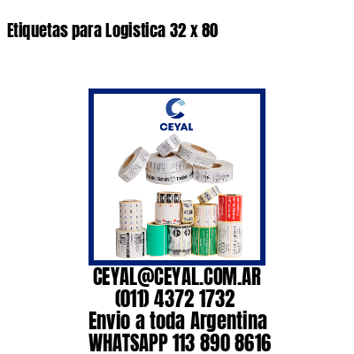 Etiquetas para Logistica 32 x 80