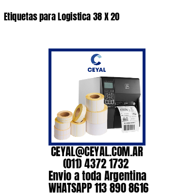 Etiquetas para Logistica 38 X 20