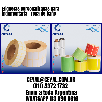 Etiquetas personalizadas para indumentaria – ropa de baño