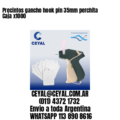 Precintos gancho hook pin 35mm perchita Caja x1000