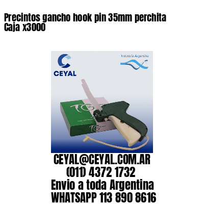 Precintos gancho hook pin 35mm perchita Caja x3000