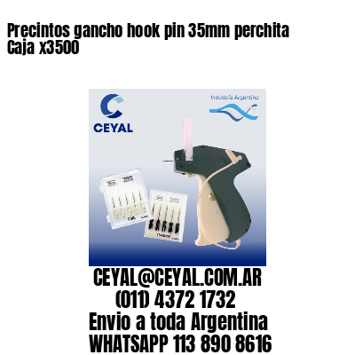 Precintos gancho hook pin 35mm perchita Caja x3500