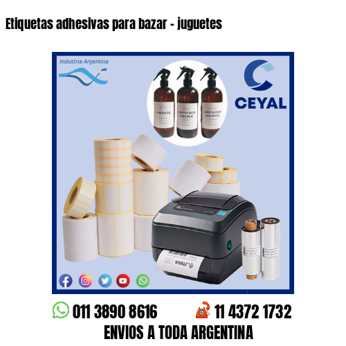 Etiquetas adhesivas para bazar – juguetes