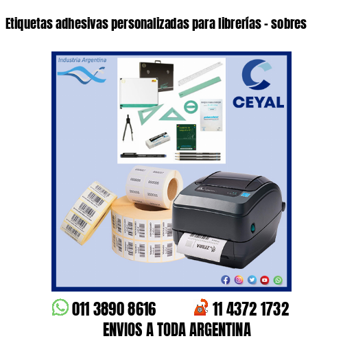 Etiquetas adhesivas personalizadas para librerías – sobres