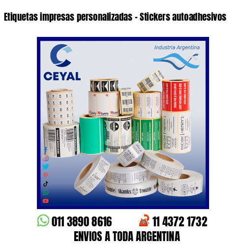 Etiquetas impresas personalizadas – Stickers autoadhesivos