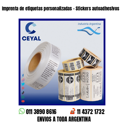 Imprenta de etiquetas personalizadas – Stickers autoadhesivos