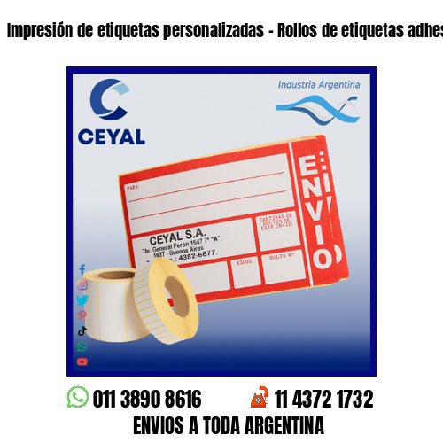 Impresión de etiquetas personalizadas – Rollos de etiquetas adhesivas