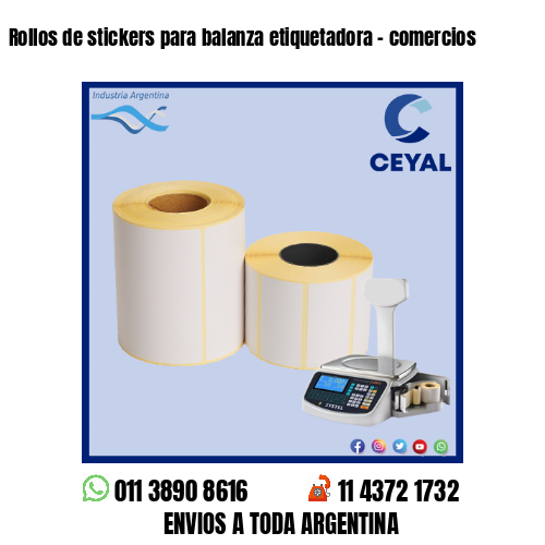 Rollos de stickers para balanza etiquetadora – comercios