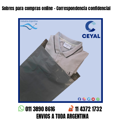 Sobres para compras online – Correspondencia confidencial