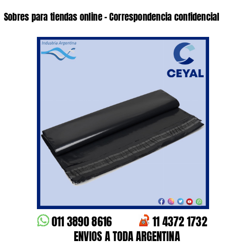 Sobres para tiendas online – Correspondencia confidencial