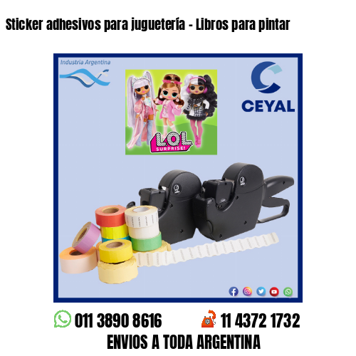 Sticker adhesivos para juguetería – Libros para pintar