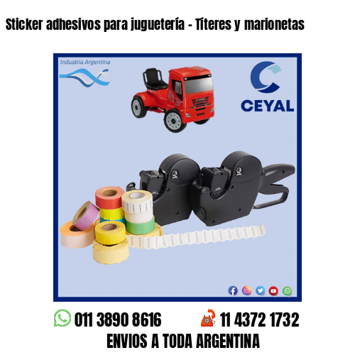 Sticker adhesivos para juguetería – Títeres y marionetas