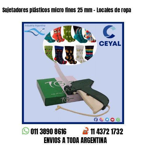 Sujetadores plásticos micro finos 25 mm – Locales de ropa