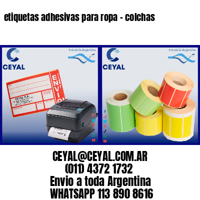 etiquetas adhesivas para ropa – colchas