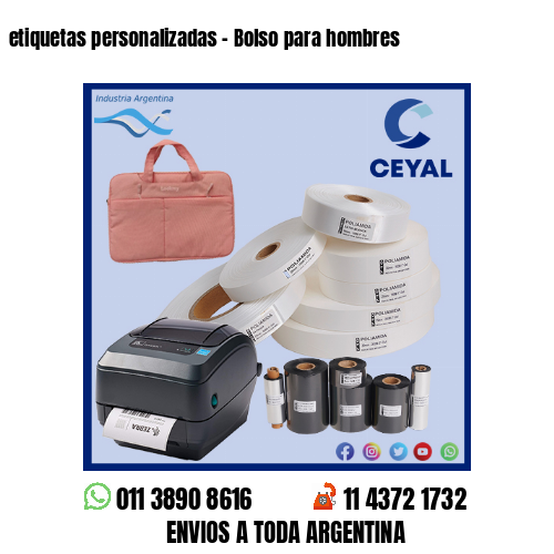 etiquetas personalizadas – Bolso para hombres