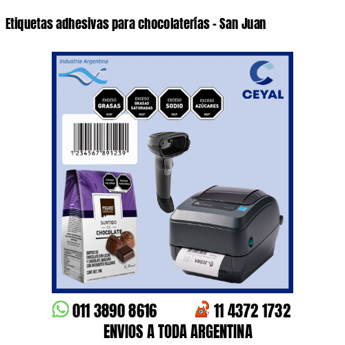 Etiquetas adhesivas para chocolaterías – San Juan