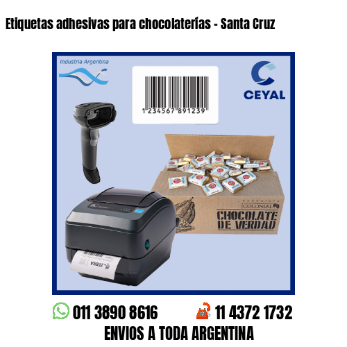 Etiquetas adhesivas para chocolaterías – Santa Cruz