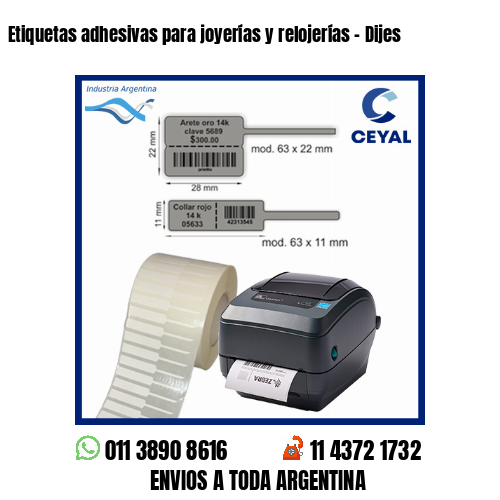 Etiquetas adhesivas para joyerías y relojerías – Dijes