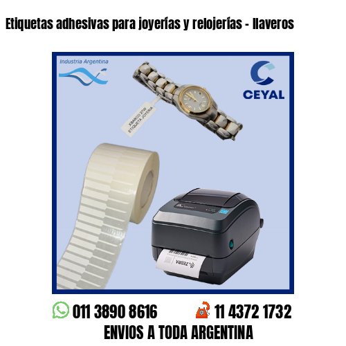 Etiquetas adhesivas para joyerías y relojerías – llaveros