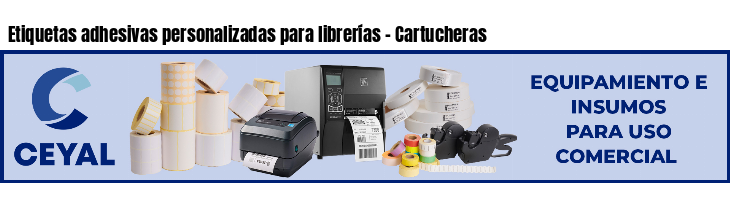 Etiquetas adhesivas personalizadas para librerías - Cartucheras