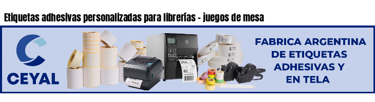 Etiquetas adhesivas personalizadas para librerías - juegos de mesa