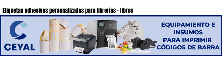 Etiquetas adhesivas personalizadas para librerías - libros