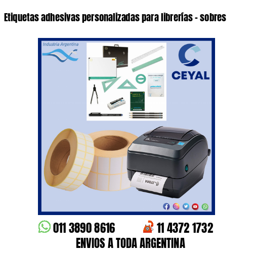 Etiquetas adhesivas personalizadas para librerías – sobres