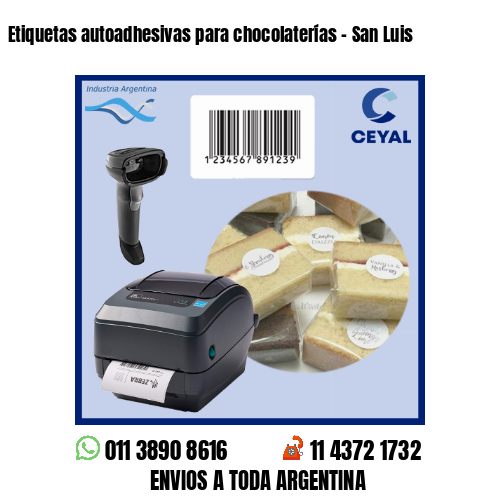 Etiquetas autoadhesivas para chocolaterías – San Luis