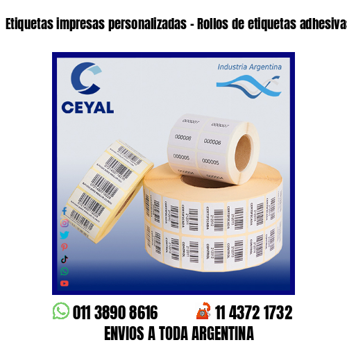 Etiquetas impresas personalizadas – Rollos de etiquetas adhesivas