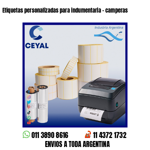 Etiquetas personalizadas para indumentaria – camperas