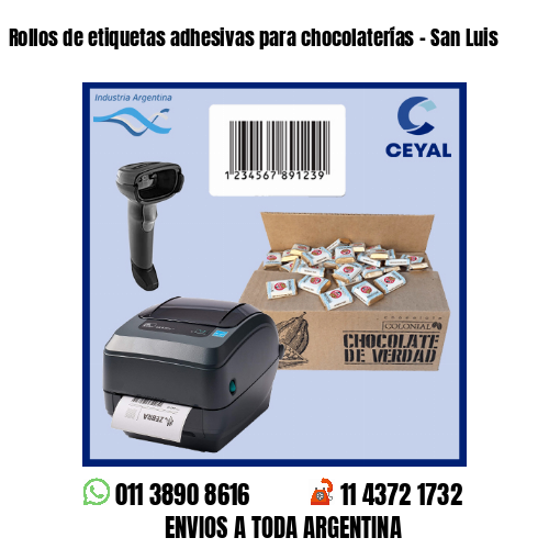 Rollos de etiquetas adhesivas para chocolaterías – San Luis