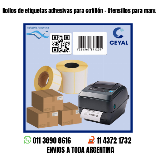 Rollos de etiquetas adhesivas para cotillón – Utensillos para manualidades