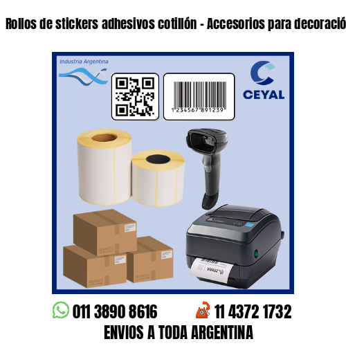 Rollos de stickers adhesivos cotillón – Accesorios para decoración