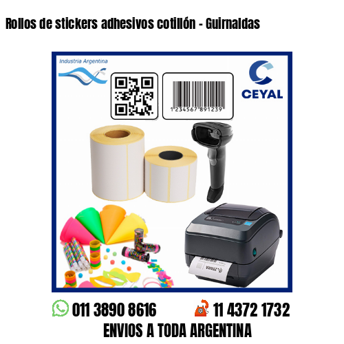 Rollos de stickers adhesivos cotillón – Guirnaldas