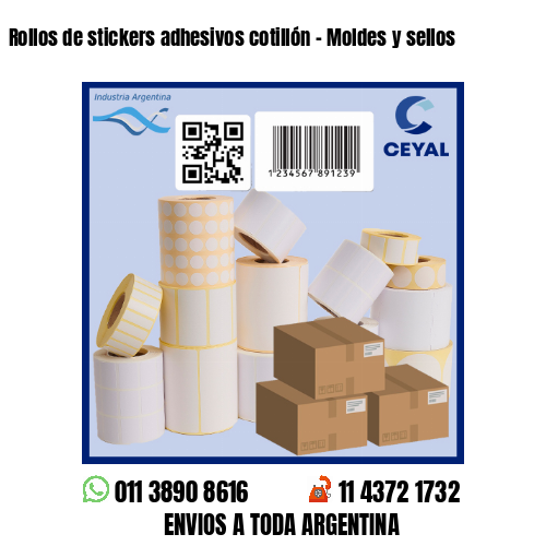 Rollos de stickers adhesivos cotillón – Moldes y sellos