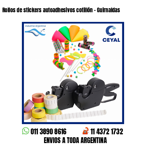 Rollos de stickers autoadhesivos cotillón – Guirnaldas