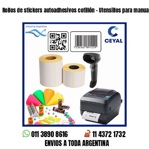 Rollos de stickers autoadhesivos cotillón – Utensillos para manualidades