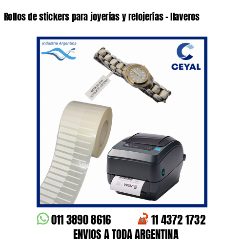 Rollos de stickers para joyerías y relojerías – llaveros