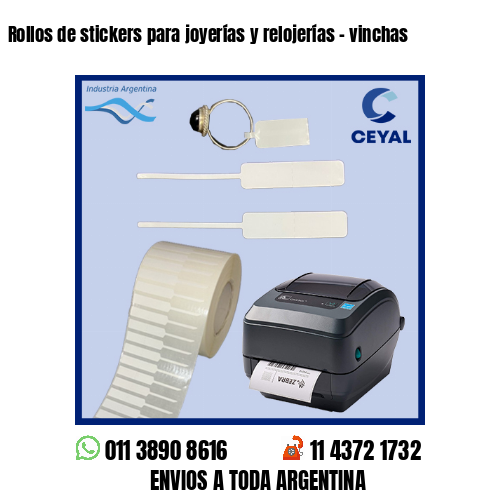 Rollos de stickers para joyerías y relojerías – vinchas