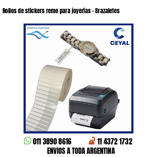 Rollos de stickers remo para joyerías – Brazaletes